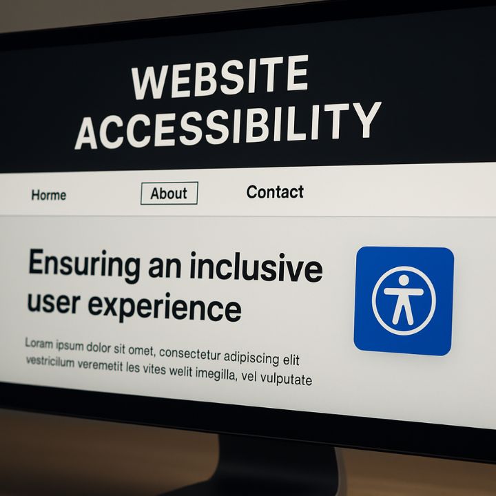 Schermata del sito con controlli accessibili